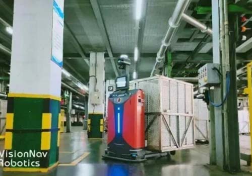 будущее роботизированный штабелеукладчик поддонов беспилотный вилочный погрузчик применение в текстильной промышленности
